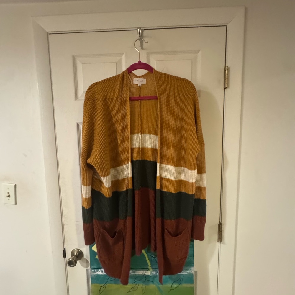 Universal Thread Multicolor Striped Cardigan